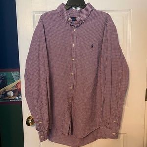 POLO | Men’s Red & Blue Button Down